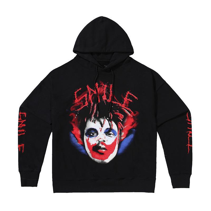 Vlone Hoodie Clown Coat Men'S Hip Hop Hoodie Loose Hooded Sweater