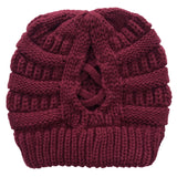 Winter Hats Autumn and Winter CC Wool Hat Hollow Slit Knitted Hat