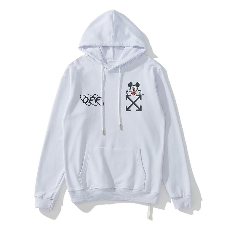 Off White Off Ow White Hooded Sweater Men And Women Couple Terry Thin Bottoming Shirt Coat Owt