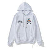 Off White Graffiti Arrow Print Sweater Off Loose Men And Women Couple Terry Hooded Jacket Owt