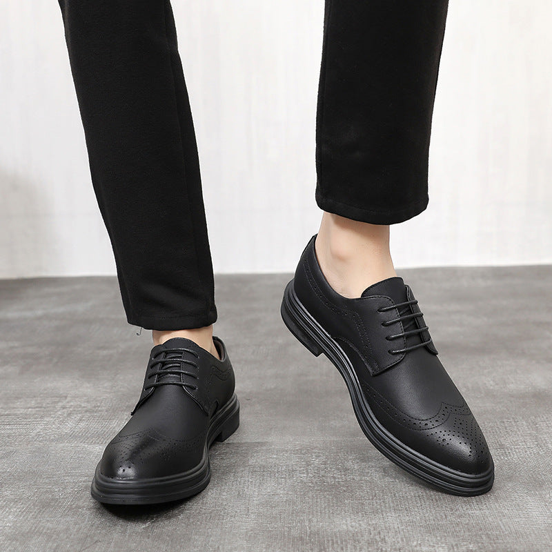 Men's Dress Shoes Classic Leather Oxfords Casual Cushioned Loafer Men's Business Formal Wear Casual Breathable Suit Men's Shoes