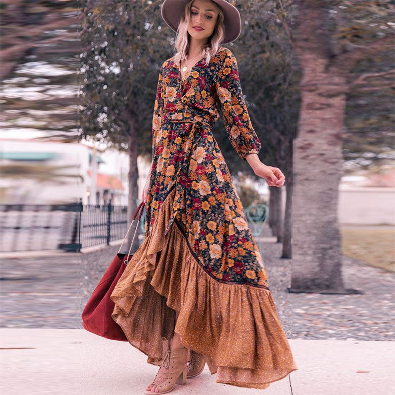 Gypsy Style Dresses Vintage Print