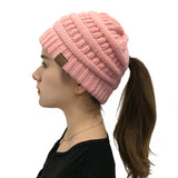 Winter Hats Autumn and Winter CC Wool Hat Hollow Slit Knitted Hat