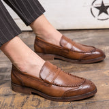 Men's Loafers Relaxedfit Slipon Loafer Men Shoes Autumn Fashion plus Size Business Casual