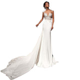 Women Lace Wedding Dress Women's Sexy Lace See-through Fashion Wedding Dress Formal Dress