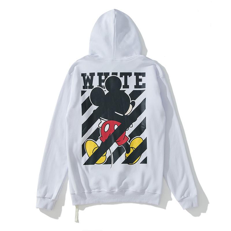 Off White Off Ow White Hooded Sweater Men And Women Couple Terry Thin Bottoming Shirt Coat Owt