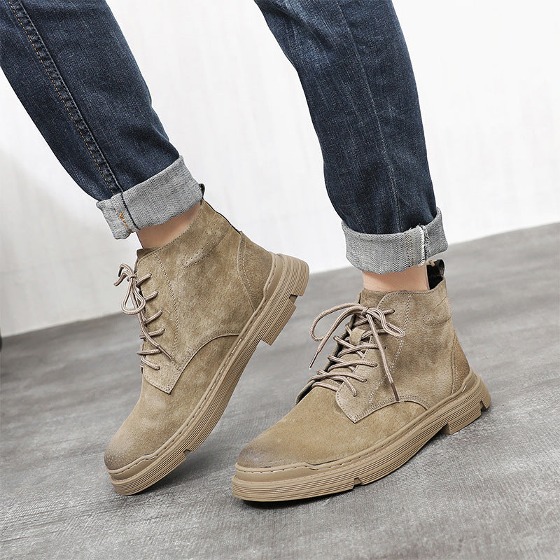 Men's Boots Work Boot Men Casual Hiking Boots Dr. Martens Boots Men's British Working Wear Boots Cowhide Casual Men's Shoes