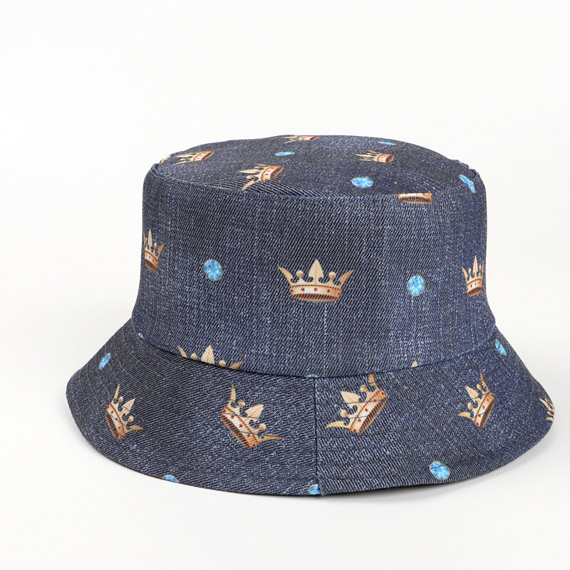 Bucket Hat Fishing Cap Cotton Print Fisherman Hat Printing Bucket Hat Female Trend Bucket Hat Male