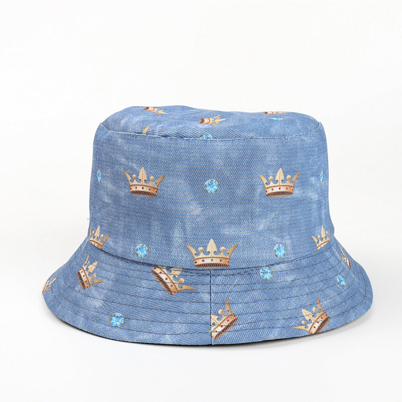 Bucket Hat Fishing Cap Cotton Print Fisherman Hat Printing Bucket Hat Female Trend Bucket Hat Male