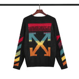 Off White Sweater Ow Knitted Color Arrow Men And Women Couple Sweater Plus Size Casual Owt