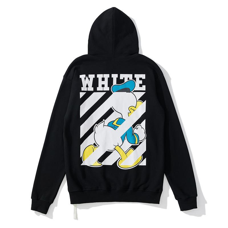 Off White Graffiti Arrow Print Sweater Off Loose Men And Women Couple Terry Hooded Jacket Owt