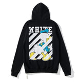 Off White Graffiti Arrow Print Sweater Off Loose Men And Women Couple Terry Hooded Jacket Owt