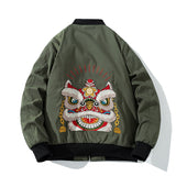 Varsity Jacket Embroidered Baseball Uniform Male Fall/Winter Jacket Flight Suit
