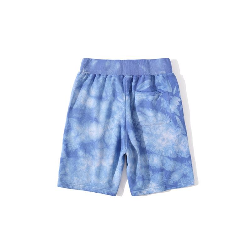 Bathing Ape Shorts Summer Classic Tie-Dye Men's and Women's Casual Shorts Middle Pants