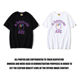 Bathing Ape T Shirt Purple Ape Head Neon XINGX Lightning T-shirt