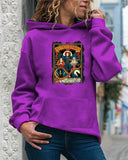 Halloween Costumes Pattern Printed Long-Sleeved Hooded Sweater for Women