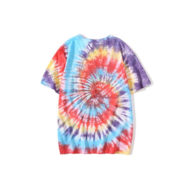 Bathing Ape T Shirt Ape Head Color Tie-Dye T-shirt Short Sleeve