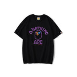 Bathing Ape T Shirt Purple Ape Head Neon XINGX Lightning T-shirt