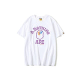 Bathing Ape T Shirt Purple Ape Head Neon XINGX Lightning T-shirt