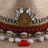 Beth Dutton Hat Spring and Summer Outdoor Beach Sun-Proof Straw Hat