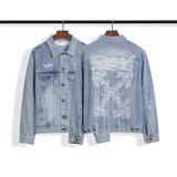 Off White Arrow Denim Jacket Jean Coat Off Embroidery Letter Arrow Washed Men And Women Couple Denim Jacket Coat Owt