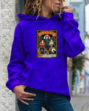 Halloween Costumes Pattern Printed Long-Sleeved Hooded Sweater for Women