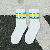 Off White Socks Men's Skateboard Hip Hop Basketball Sweat Absorbing Sports Autumn and Winter