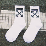 Off White Socks Men's Skateboard Hip Hop Basketball Sweat Absorbing Sports Autumn and Winter
