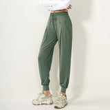 Sweat Wicking Pants Pocket Yoga Pants Loose Tappered
