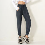 Sweat Wicking Pants Pocket Yoga Pants Loose Tappered