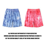 Bathing Ape Shorts Summer Classic Tie-Dye Men's and Women's Casual Shorts Middle Pants