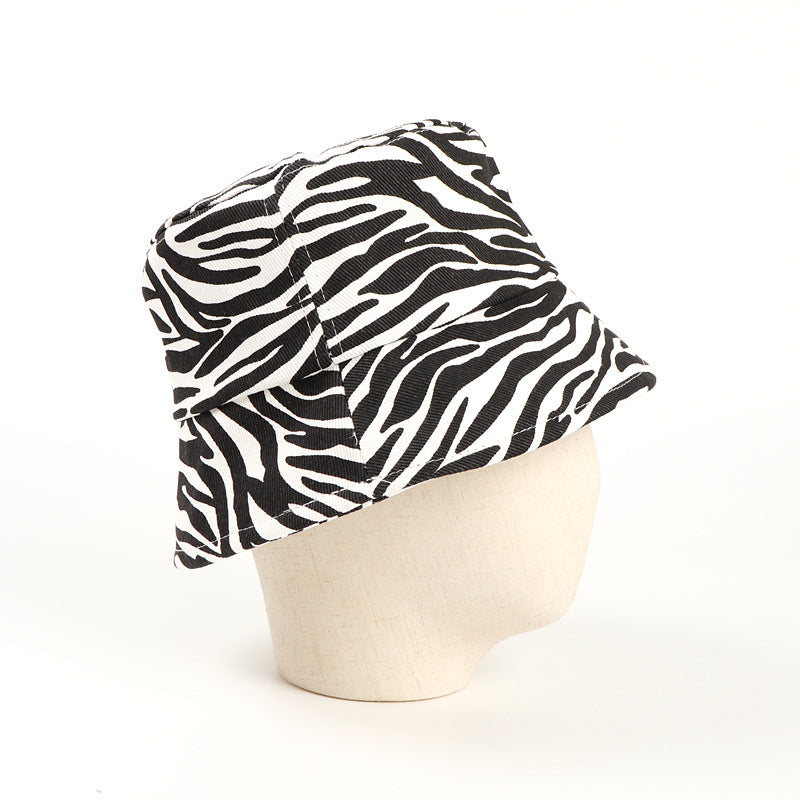Bucket Hat Fishing Cap Cotton Print Fisherman Hat Women's Retro Fashion Sun Hat