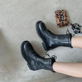 Platform Heels for Women Black Short Boots