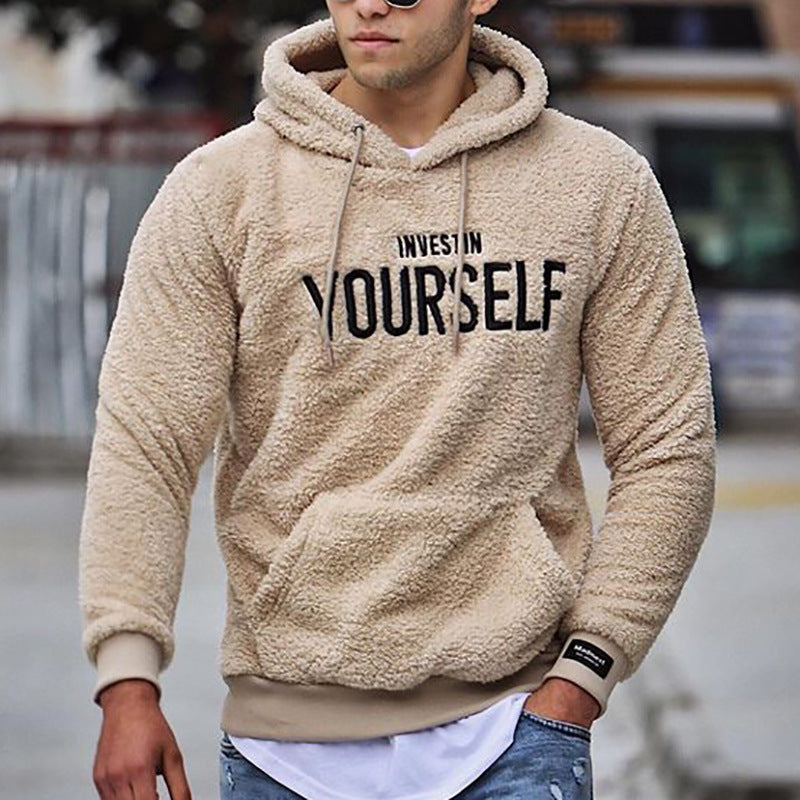 Men Sweats Man Fall Outfits Men's Fashion Thickened Hooded Loose Hooded Sweater Men