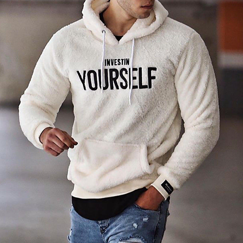Mens Sweaters Man Fall Outfits Men's Fashion Hooded Slim Fit Hooded Sweater Men