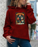 Halloween Costumes Pattern Printed Long-Sleeved Hooded Sweater for Women