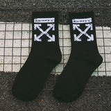 Off White Socks Men's Skateboard Hip Hop Basketball Sweat Absorbing Sports Autumn and Winter