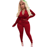 Velour Tracksuit Gold Velvet Sports and Leisure Suit