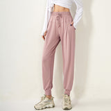 Sweat Wicking Pants Pocket Yoga Pants Loose Tappered