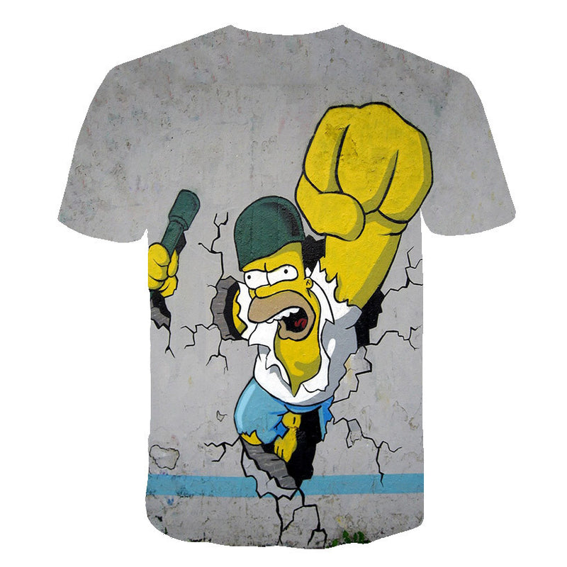 The Simpsons T Shirts 3d Digital Printed Round Neck