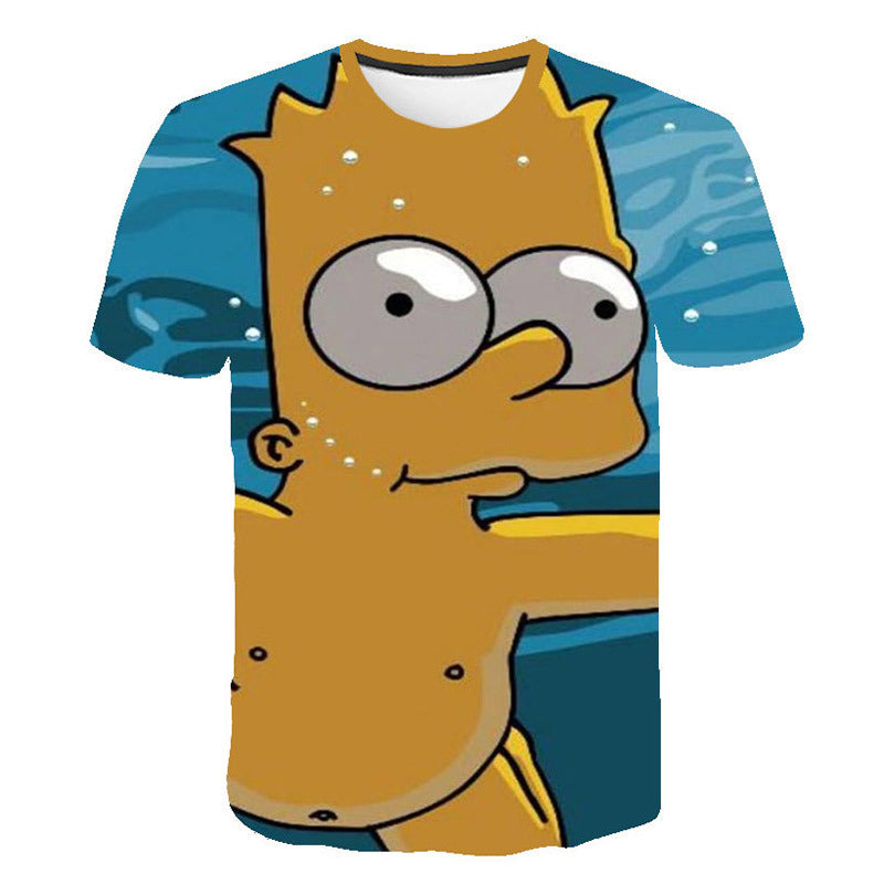 The Simpsons T Shirts 3d Digital Printed Round Neck