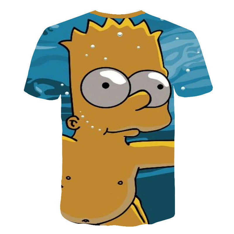 The Simpsons T Shirts 3d Digital Printed Round Neck
