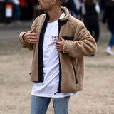 Mens Winter Coats Man Fall Outfits Men's Fashionable Loose Fashionable Cashmere Cardigan Jacket