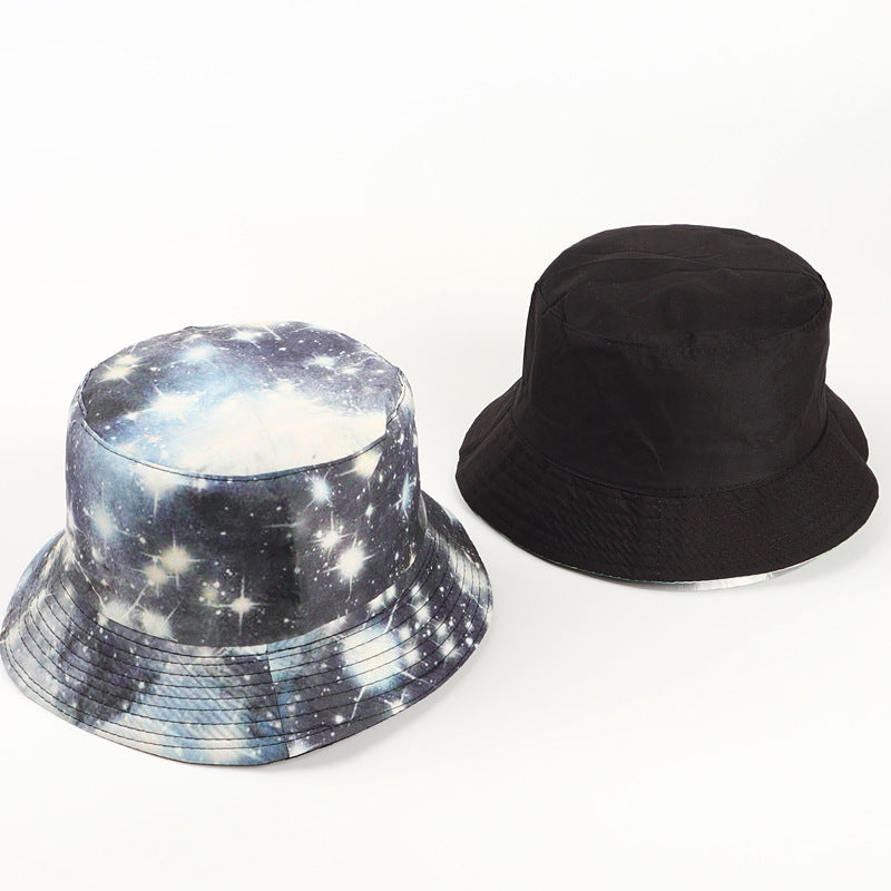 Bucket Hat Fishing Cap Cotton Print Fisherman Hat Bucket Hat Men and Women Street Sun-Proof Bucket