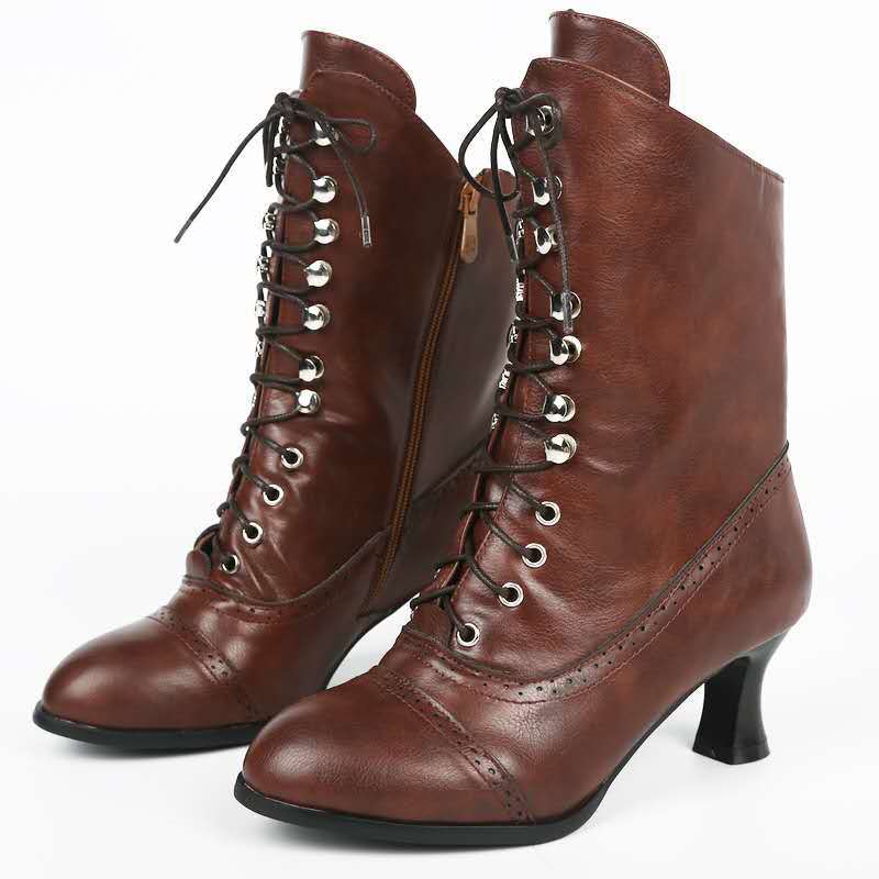 Yellowstone Cowboy Boots Large Size Women 'S Leather Boots Autumn And Winter Martin Boots Short Women 'S Boots