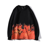 Vlone Sweatshirts Printed Sweater Pullover Large V Loose Terry Men'S Pullover Coat Vlone