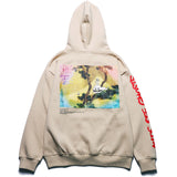 You Must Be Born Again Hoodie Print Velvet Padded Hooded Sweatshirt