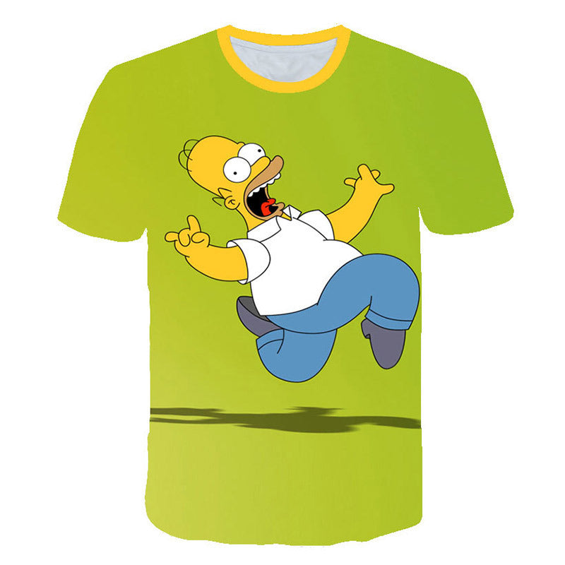The Simpsons T Shirts Digital Printed Round Neck