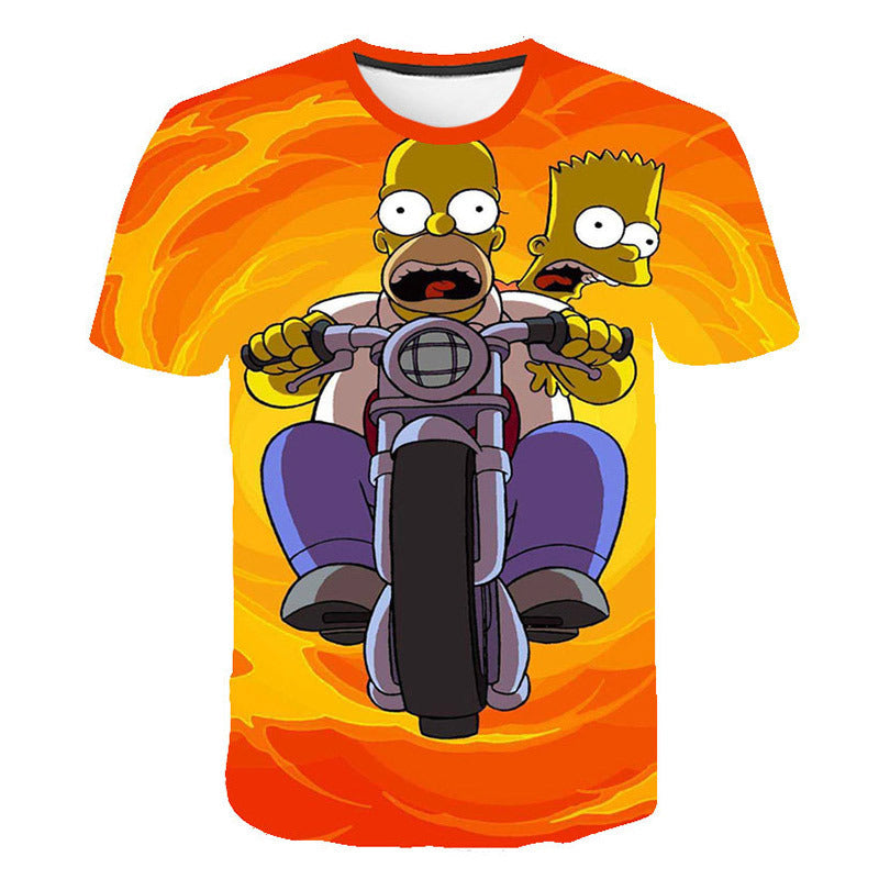 The Simpsons T Shirts Digital Printed Round Neck