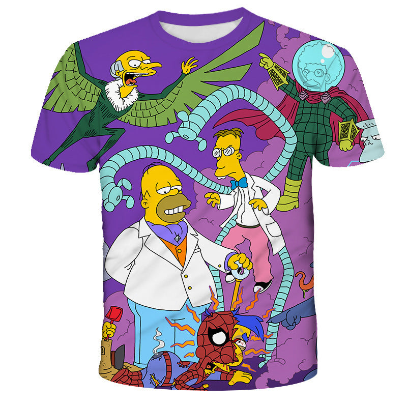 The Simpsons T Shirts Anime 3d Digital Printing